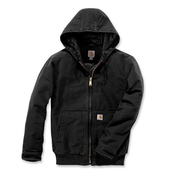 WASHED DUCK ACTIVE JACKET BLACK INSULATED