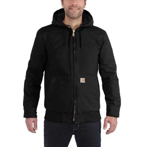 WASHED DUCK ACTIVE JACKET BLACK INSULATED