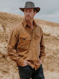 Westernhemd Herrenhemd Country Cowboy Herren Western Westernstyle »Cowra Tobacco 