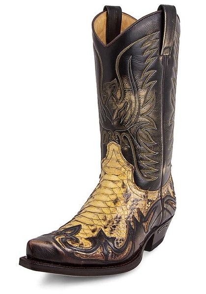 Sendra Boots 3241 P Cuervo Tierra Piton 075 Westernstiefel