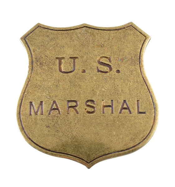 US-Marshall Badge messingf.
