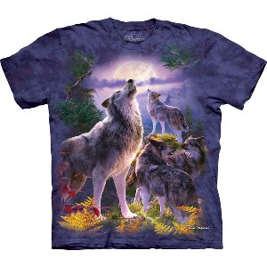 Wolfpack Moon Adult Wolves T Shirt