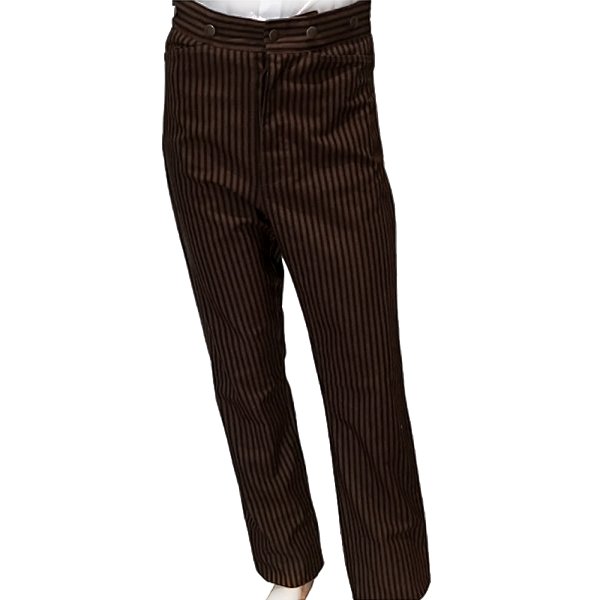 Striped Outlaw Pants dark brown