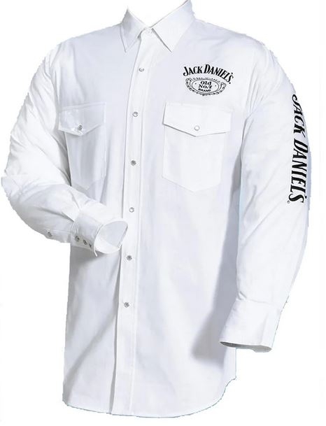 Western shirt Jack Daniels Solid White - Buy your western clothing at World  of Western.