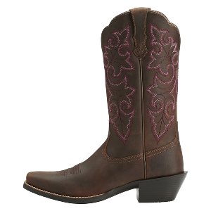 Round Up Square Toe Powder Brown