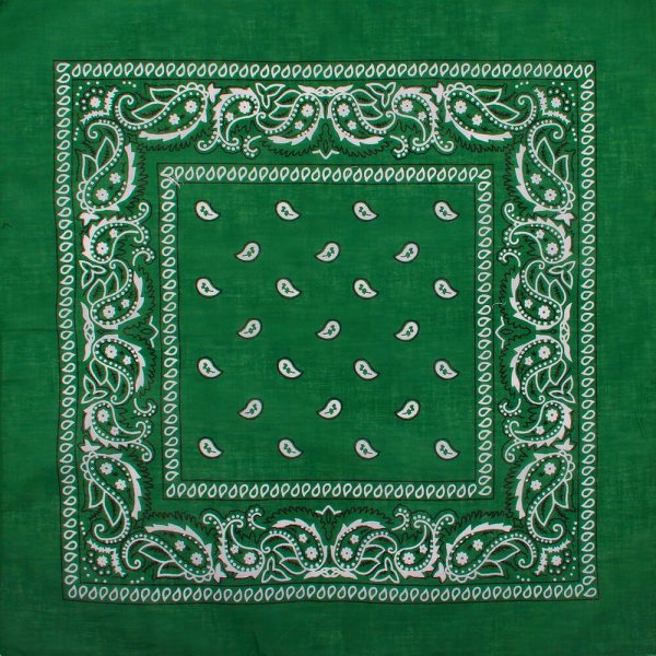 Bandana Kopftuch Halstuch Paisley Farbe Grün