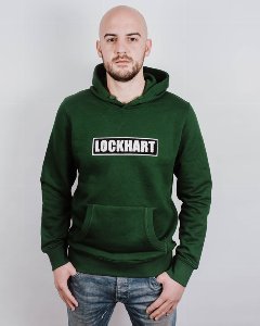 Boxed Chenille Patch Hoodie Grün